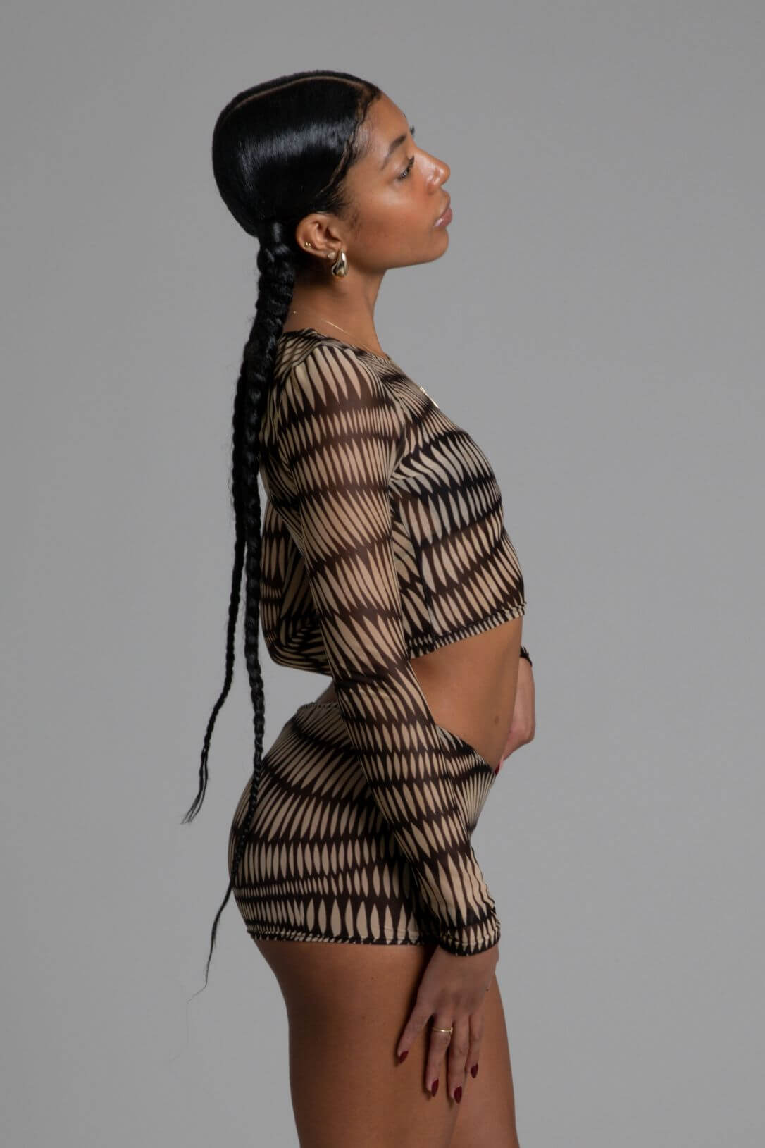 SASHA SKIRT SIDE BODY JET NOIRE